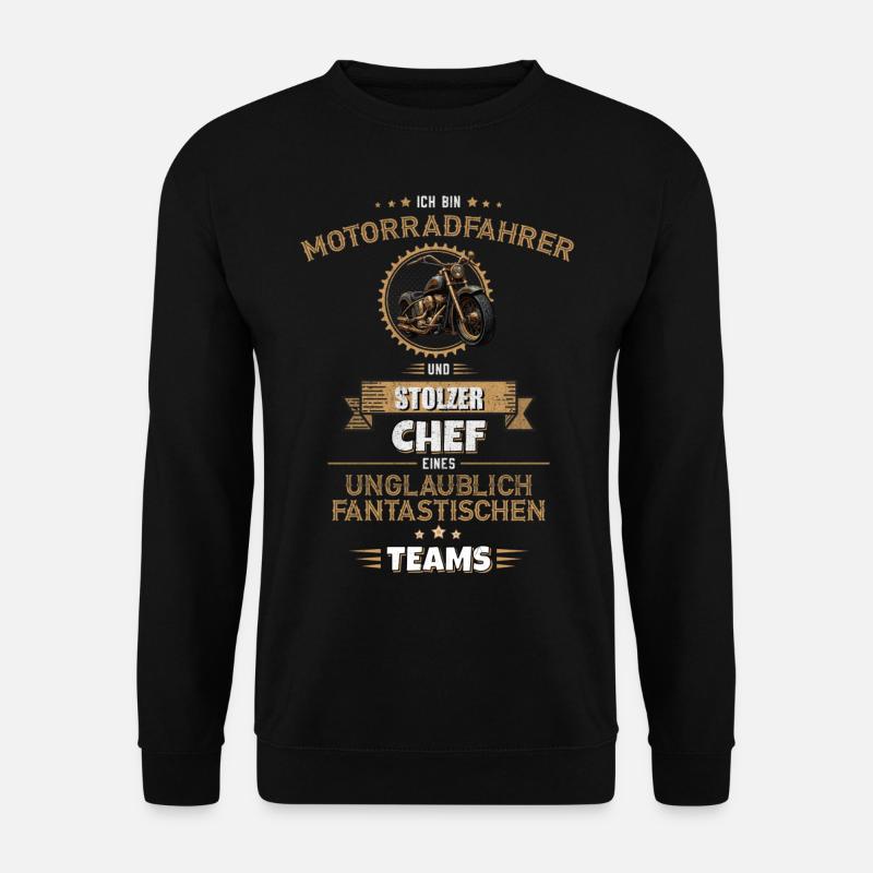 Motorradfahrer Mitarbeiter Team Geschenk Chef - Unisex Pullover - Schwarz