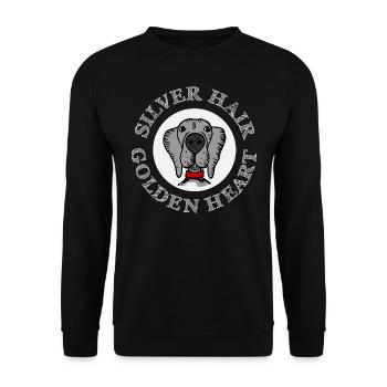 Weimaraner - Sweat-shirt Unisexe - noir - Devant - Alina (178cm) & Michal (187cm)