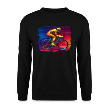 Fahrrad Outfit für Radfahrer Radsport Rennrad - Unisex Pullover - Schwarz - Vorne - Alina (178cm) & Michal (187cm)