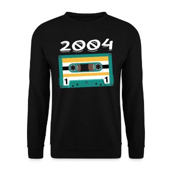 Cassette 2004 Vintage Anniversary 2004 - Unisex Sweatshirt - black - Front - Alina (178cm) & Michal (187cm)