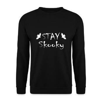 Stay Spooky Halloween Costume - Unisex Pullover - Schwarz - Vorne - Alina (178cm) & Michal (187cm)
