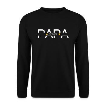 Papa Génial personnalisé Noms enfants - Sweat-shirt Unisexe - noir - Devant - Alina (178cm) & Michal (187cm)