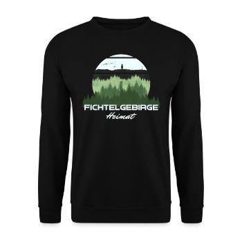 Wunderschönes grünes Fichtelgebirge - Unisex Pullover - Schwarz - Vorne - Alina (178cm) & Michal (187cm)