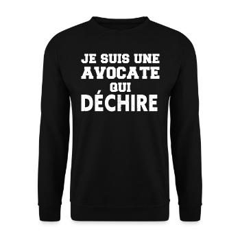 Je suis une avocate qui déchire - Sweat-shirt Unisexe - noir - Devant - Alina (178cm) & Michal (187cm)