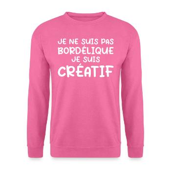 Humour Bordélique Créatif - Sweat-shirt Unisexe - rose - Devant