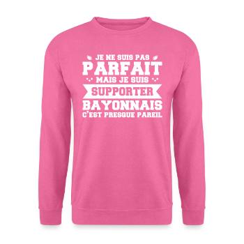 Homme Bayonnais Bayonne Rugbyman Rugby Humour - Sweat-shirt Unisexe - rose - Devant