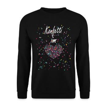 Confetti in the heart Carnival Carnival Confetti Food - Unisex Sweatshirt - black - Front - Alina (178cm) & Michal (187cm)