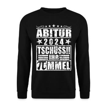 Abi 2024 - Unisex Pullover - Schwarz - Vorne - Alina (178cm) & Michal (187cm)