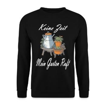 Pas le temps que mon jardin m’appelle - Sweat-shirt Unisexe - noir - Devant - Alina (178cm) & Michal (187cm)