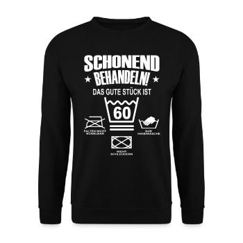 Cadeau d’anniversaire Gentle Treat 60e anniversaire - Sweat-shirt Unisexe - noir - Devant - Alina (178cm) & Michal (187cm)