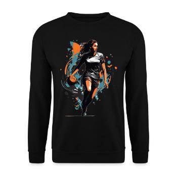 Handball player streetwear Iconic style - Unisex Sweatshirt - black - Front - Alina (178cm) & Michal (187cm)