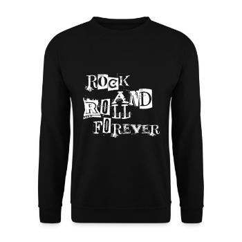 Rock and Roll Forever - Rock éternel - Sweat-shirt Unisexe - noir - Devant - Alina (178cm) & Michal (187cm)