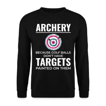 Tir à l’arc Cibles Archer Bullseye Tir Sport - Sweat-shirt Unisexe - noir - Devant - Alina (178cm) & Michal (187cm)