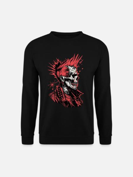 Punk Rock Totenkopf Explosion T-Shirt - Unisex Pullover - Schwarz