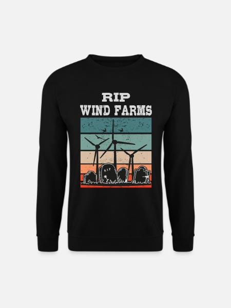 Windparks RIP, Nein zu Windenergie - Unisex Pullover - Schwarz