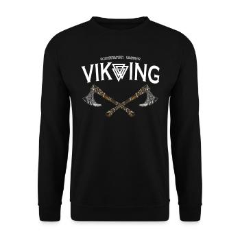 Viking - Unisex Sweatshirt - black - Front - Alina (178cm) & Michal (187cm)