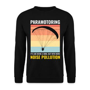 Paramotor Pilot Paramotoring Powered Paraglider - Unisex Sweatshirt - black - Front - Alina (178cm) & Michal (187cm)