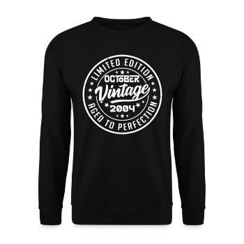 2004 Retro 2004 October Anniversary October 2004 - Unisex Sweatshirt - black - Front - Alina (178cm) & Michal (187cm)