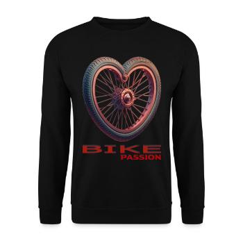 Bike - Unisex Pullover - Schwarz - Vorne - Alina (178cm) & Michal (187cm)