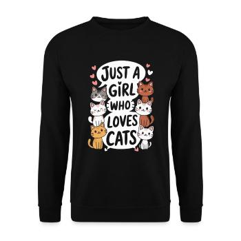 Dicton de chats mignons pour les femmes et les filles - Sweat-shirt Unisexe - noir - Devant - Alina (178cm) & Michal (187cm)