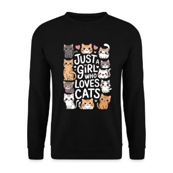 Dicton de chats mignons pour les femmes et les filles - Sweat-shirt Unisexe - noir - Devant - Alina (178cm) & Michal (187cm)