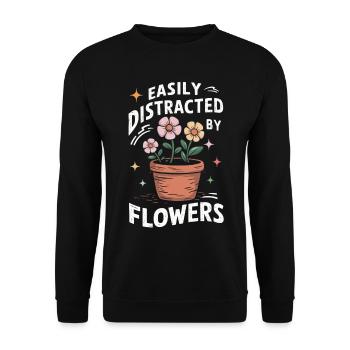 Jardin Jardinage Plantes Fleurs - Sweat-shirt Unisexe - noir - Devant - Alina (178cm) & Michal (187cm)