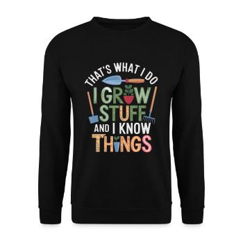 Jardin Jardinage Plantes Fleurs - Sweat-shirt Unisexe - noir - Devant - Alina (178cm) & Michal (187cm)