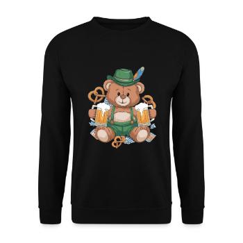 Bär Bier Bretzeln Bayern - Sweat-shirt Unisexe - noir - Devant - Alina (178cm) & Michal (187cm)