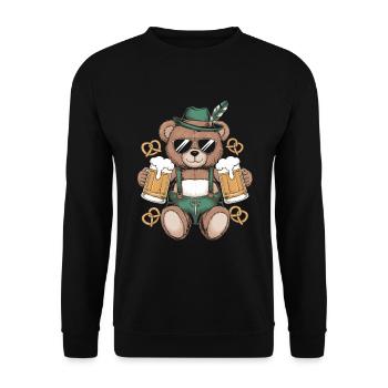 Bär Bier Bretzeln Bayern - Sweat-shirt Unisexe - noir - Devant - Alina (178cm) & Michal (187cm)