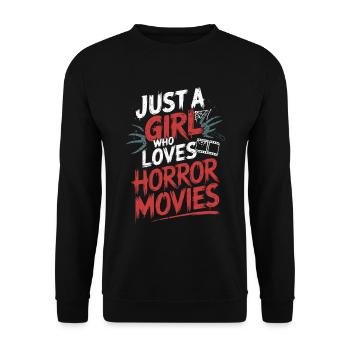 Horror Movie Fan Women - Unisex Sweatshirt - black - Front - Alina (178cm) & Michal (187cm)