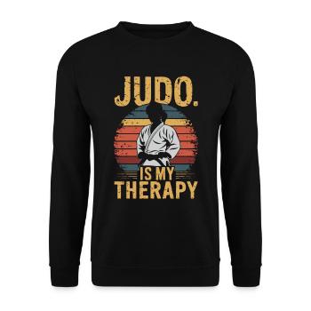 Judo filles vintage - Sweat-shirt Unisexe - noir - Devant - Alina (178cm) & Michal (187cm)