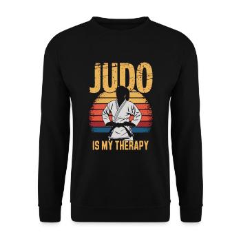 Judo femme vintage - Sweat-shirt Unisexe - noir - Devant - Alina (178cm) & Michal (187cm)