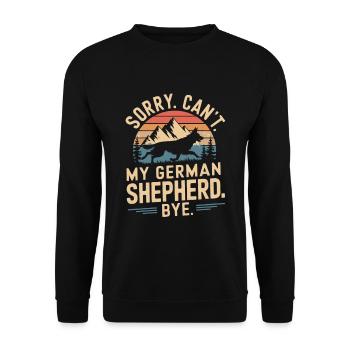 Berger Allemand Vintage Dicton - Sweat-shirt Unisexe - noir - Devant - Alina (178cm) & Michal (187cm)