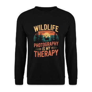 Photographie de nature Photographie animalière Photographie - Sweat-shirt Unisexe - noir - Devant - Alina (178cm) & Michal (187cm)