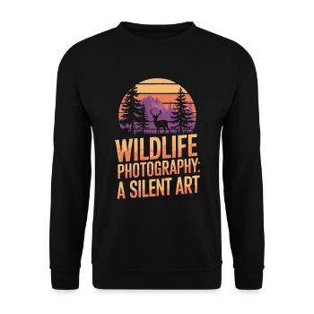 Photographie, Photographie de nature, Photographie animalière - Sweat-shirt Unisexe - noir - Devant - Alina (178cm) & Michal (187cm)