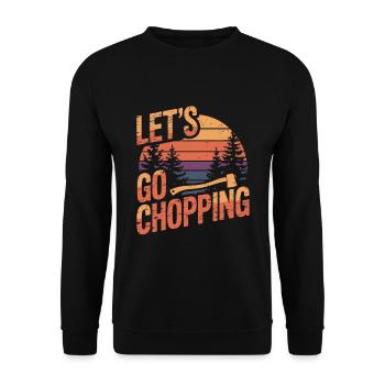 Couper du bois bûcheron coupe-arbres - Sweat-shirt Unisexe - noir - Devant - Alina (178cm) & Michal (187cm)