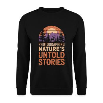 Photographie, Photographie de nature, Photographie animalière - Sweat-shirt Unisexe - noir - Devant - Alina (178cm) & Michal (187cm)