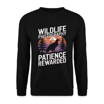 Photographie de nature Photographie animalière Photographie - Sweat-shirt Unisexe - noir - Devant - Alina (178cm) & Michal (187cm)