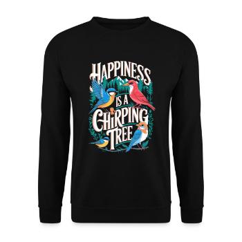 Observation des oiseaux, Oiseaux, Nature, Randonnée, Camping - Sweat-shirt Unisexe - noir - Devant - Alina (178cm) & Michal (187cm)