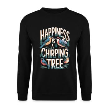 Observation des oiseaux, Oiseaux, Nature, Randonnée, Camping - Sweat-shirt Unisexe - noir - Devant - Alina (178cm) & Michal (187cm)