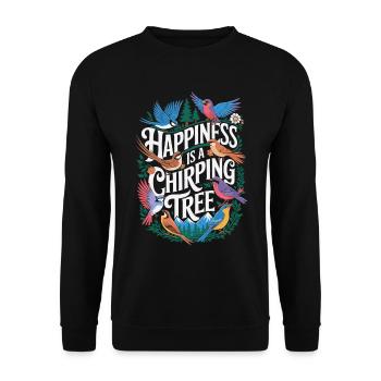 Observation des oiseaux, Oiseaux, Nature, Randonnée, Camping - Sweat-shirt Unisexe - noir - Devant - Alina (178cm) & Michal (187cm)