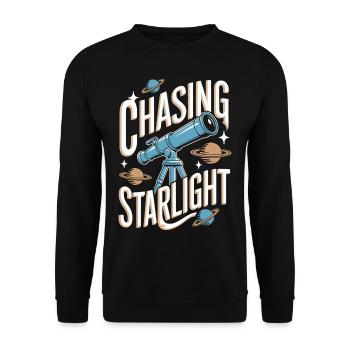 Teleskop Astronomie Astrofotografie - Unisex Pullover - Schwarz - Vorne - Alina (178cm) & Michal (187cm)
