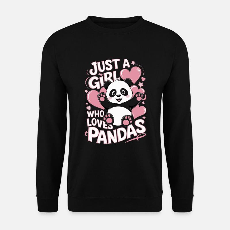 Panda Spruch Mädchen - Unisex Pullover - Schwarz
