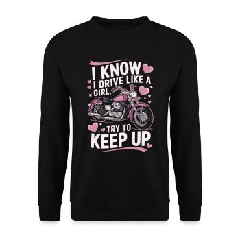 Moto Moto femme disant - Sweat-shirt Unisexe - noir - Devant - Alina (178cm) & Michal (187cm)
