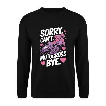 motocross femme motocross pilote femmes fille dire - Sweat-shirt Unisexe - noir - Devant - Alina (178cm) & Michal (187cm)