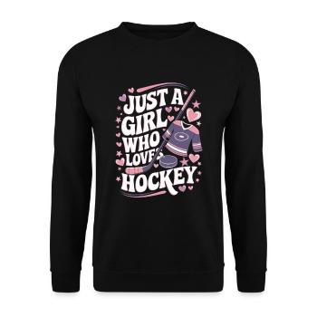 Eishockey Frauen Eishockey Mädchen - Unisex Pullover - Schwarz - Vorne - Alina (178cm) & Michal (187cm)