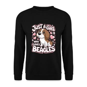 Beagle Disant Fille - Sweat-shirt Unisexe - noir - Devant - Alina (178cm) & Michal (187cm)