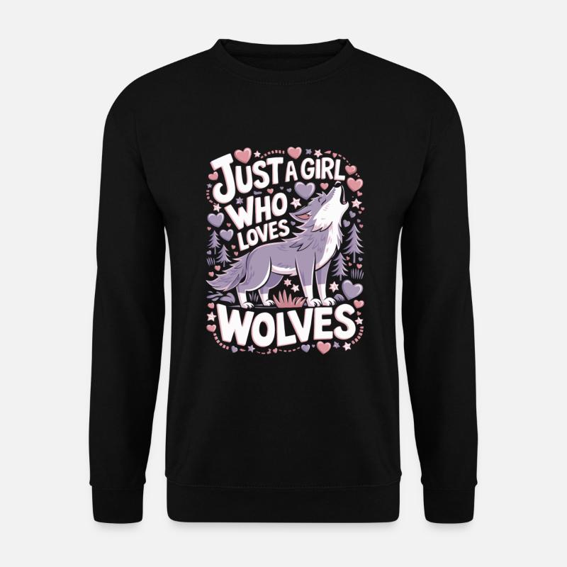 Wolf Girl Saying - Unisex Sweatshirt - black