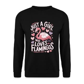 Drôle de dicton de flamant rose - Sweat-shirt Unisexe - noir - Devant - Alina (178cm) & Michal (187cm)