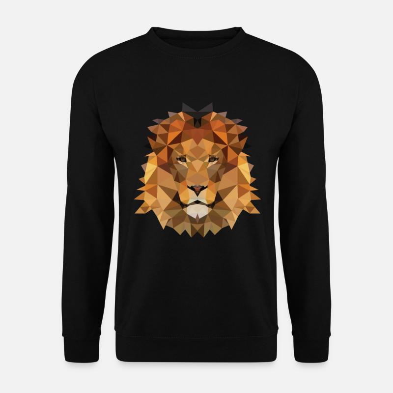 Lion Polygon - Unisex Sweatshirt - black